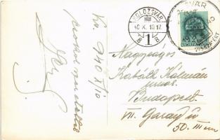 1940 Kolozsvár, Cluj; látkép / general view. photo + "1940 Kolozsvár visszatért" So. Stpl