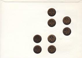 Svájc 1984. 1R (8x) "8.8.88" érmés, bélyeges borítékon, ismertetővel T:1