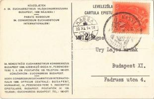 1938 Dona Nobis Pacem. Benczúr Gyula mennyezeti képe a Bazilikában. Budapest XXXIV. Nemzetközi Eucha...