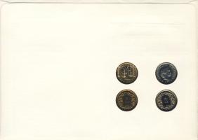 Svájc 1980. 5R + 1981. 5R "A régi és az új 5R-es" érmés, bélyeges borítékon T:1