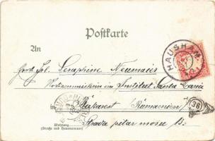 1902 Children art postcard. O.Z.M. No. 18. Art Nouveau, Floral, litho (kopott sarok / worn corner)