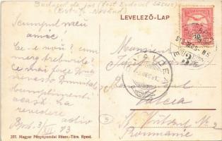 1913 Budakalász, Fő utca, lovas szekér, üzlet (fl)