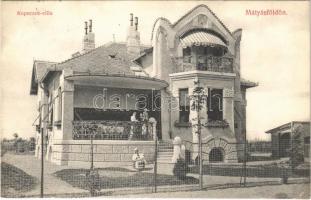 1907 Budapest XVI. Mátyásföld, Kopeczek György okl. építész villa