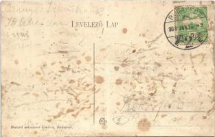 1908 Budapest I. Buzik András "Öreg Diófa" vendéglő kerthelyisége. Pálya utca 3. (fl)