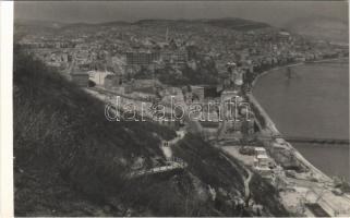 Budapest I. Tabán, Döbrentei tér a II. világháború után lerombolt hidakkal, ponton (hajóhíd) hidak és Böske híd. photo