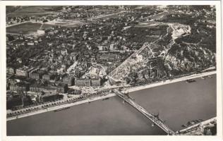Budapest XI. Gellért szálló és Citadella környéke. M. kir. Állami Térképészeti Intézet légi felvétele