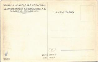 Budapest X. Fővárosi Sörfőző Rt. éjjel nappal üzemben, este. Weiss L. és F. kiadása
