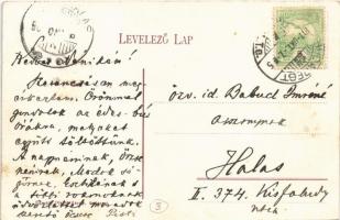 1907 Budapest VI. Hunyadi tér,  Hoffmann Kávéház, park. Divald Károly 34. (EK)