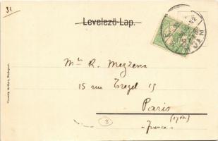 1905 Budapest VII. Király utca, Király színház, emeleti zártszék karzati ülő bejárata. Taussig Arthu...