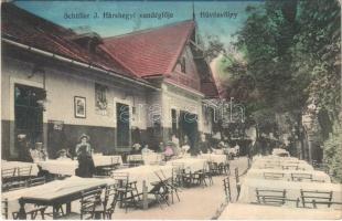 Budapest II. Hűvösvölgy, Schüller J. Hárshegyi vendáglője, kert