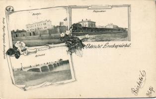 Érsekújvár railway station, hospital, bridge