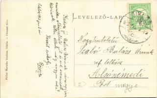 1912 Siklós, Központi szálloda, Kávéház és Étterem, piac. Feiler Miksa kiadása