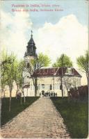 1912 India, Indija; Szerb templom / srbska crkva / Serbische Kirche / Serbian church (fl) + ZIMONY-BUDAPEST 36.SZ. mozgóposta