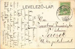 1908 Pancsova, Pancevo; uszály kikötő / barge port