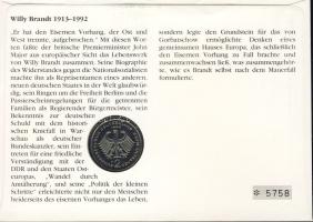 NSZK 1994. 2M "Willy Brandt" érmés, bélyeges borítékon T:2