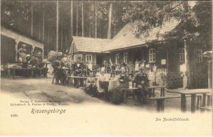 Krkonose, Karkonosze, Riesengebirge; Zackelfallbaude / Kamienczyk-Hütte / Schronisko Kamienczyk / mountain restaurant