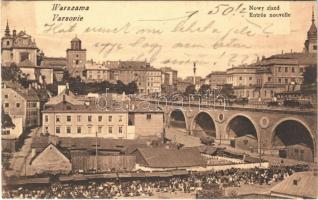 1915 Warszawa, Varsovie, Warschau, Warsaw; Nowy zjazd / Entrée nouvelle / market