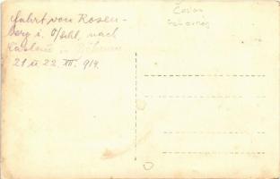 1914 Fahrt von Rosenberg i. O/Schl. nach Caslau in Böhmen / Első világháborús katonai vonat a lengye...