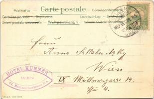 1902 Villány, vasútállomás. Gyimóthy Jákó kiadása. Art Nouveau, floral, litho