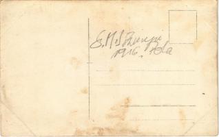 1916 Pola, Pula; SMS Zrínyi az Osztrák-Magyar Haditengerészet Radetzky-osztályú pre-dreadnought csat...