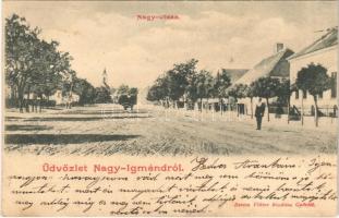1902 Nagyigmánd, Nagy-Igmánd; Nagy utca. Berecz Viktor kiadása