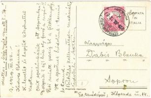 1929 Bohóc hölgy holddal / Pierrot girl with moon. Italian art postcard. Ballerini & Fratini 281...