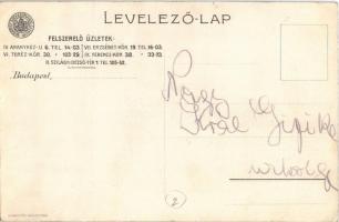 Budapest Székesfőváros Gázművei reklámlap. Ki kopog? Mi kopog? Egy fekete holló! Kályha mellett, hog...