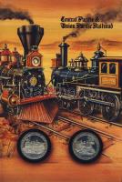 Man-sziget 1992. 1C + 1C "Central Pacific és Union Pacific vasút" érmés emléklapon T:PP