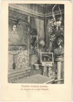 Budapest I. Erzsébet királyné (Sissi) szoba a várban, belső. E poharakból ivott Erzsébet királyné őfelsége (EK)