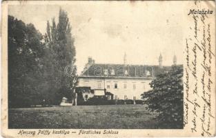 1919 Malacka, Malatzka, Malacky; Herceg Pálffy kastély. Wiesner A. kiadása / Fürstliches Schloss / castle (EK)