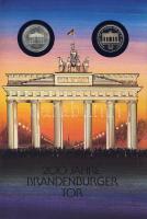 Egyenlítői Giunea 1991. 1000Fr "Brandenburgi kapu" T:PP R! + NSZK 1991. 10M Ag "Brandenburgi kapu" T:BU Érmés emléklapon!