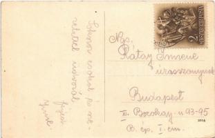 Ipolypásztó, Pásztó, Pastovce; Református iskola, posta, körjegyzői hivatal / Calvinist school, post...