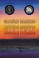 Egyenlítői Giunea 1991. 1000Fr "Brandenburgi kapu" T:PP R! + NSZK 1991. 10M Ag "Brand...