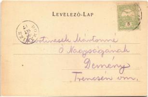 1906 Dévény, Theben a. d. Donau, Devín (Pozsony, Bratislava); Duna part. Bediene dich allein / statu...