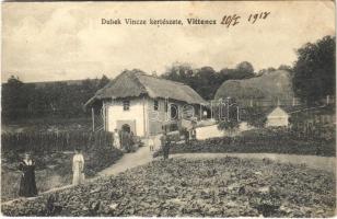 1918 Vittenc, Wittenz, Chtelnica; Dubek Vince kertészete / horticulture (fa)
