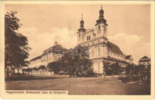 1912 Nagyszombat, Tyrnau, Trnava; Rokkantak háza és templom. Elbert Henrik kiadása / house and church of the disabled