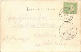 1905 Nagykosztolány, Nagy-Kosztolány, Velké Kostolany; utca, templom, kút. Szold Jakab kiadása / str...