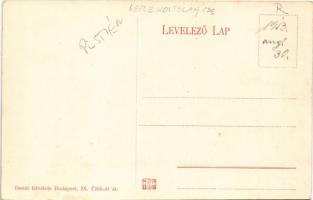 Nagykosztolány, Nagy-Kosztolány, Velké Kostolany; utca, templom, fogyasztási szövetkezet üzlete, pap...