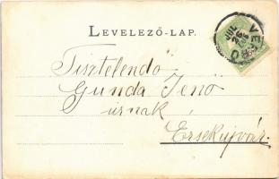 1907 Verbó, Vrbové; Fő tér, zsinagóga, üzletek / main square, synagogue, shops