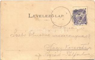 1903 Verbó, Vrbové; Római katolikus templom, Fő tér, Seydenberg szálló, Rudolfer Antal kereskedése, ...