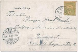 1904 Pöstyén, Pistyan, Piestany; Humoros antiszemita judaika művészlap / Zu den Bädern. Eigenthum un...