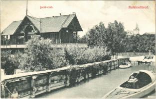 1910 Balatonfüred, Jacht Club, motorcsónakok. Hordós Ferenc kiadása