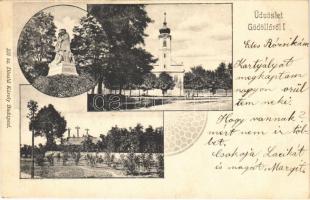 1907 Gödöllő, Hősök szobra, templom, Kálvária. Divald Károly 231. Art Nouveau