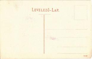 Hévíz, Kápolna oltárképe a pappal, belső. Marton Mór kiadása  (EK)