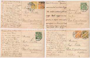 1908 Szerelem a borospincében - 7 db régi képeslap / Love in the wine cellar - 7 postcards