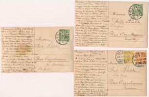 1908 Szerelem a borospincében - 7 db régi képeslap / Love in the wine cellar - 7 postcards