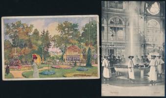 40 db külföldi  városképes lap sok osztrákkal, közte pár modern / 40 foreign city view cards with mo...