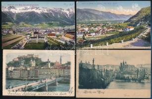 40 db külföldi  városképes lap sok osztrákkal, közte pár modern / 40 foreign city view cards with mo...