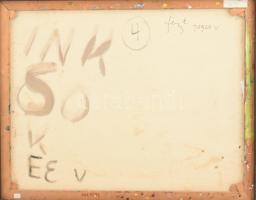 Kelemen Emil (1895-1975): Imaginárius táj. Olaj, vászon, jelzett. Hátoldalán Künstlerhaus (Bécs?) ki...