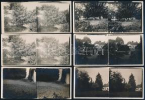 1908 Losoncnagyfalu, 26 db feliratozott fotó (18 db sztereó és 8 db sima), 5,5×13 cm / Veľká Ves, Sl...